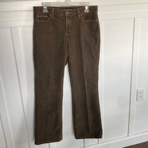 Vintage 90s Y2K DKNY Brown Corduroy High Rise Wide Leg Jeans Women’s Sz 10